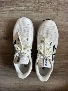 New Balance White Sneakers with Black Accents